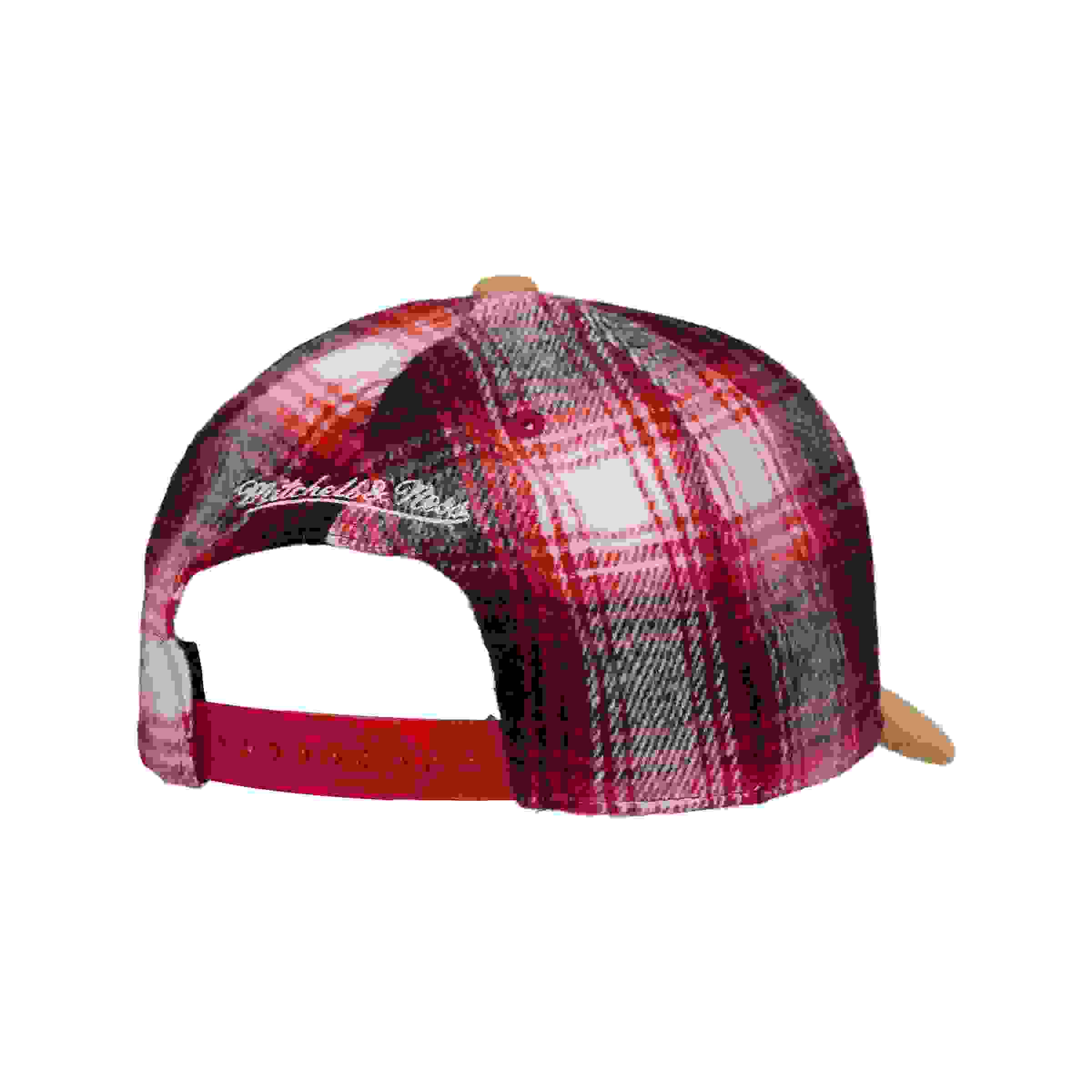 Mitchell & Ness St. Louis Cardinals Plaid Red Snapback Hat